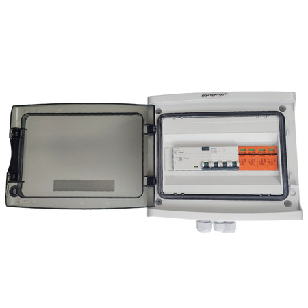 Doktorvolt Solar Anschlusskasten Photovoltaik AC SIEMENS 3P B10A 25A 300mA Überspannungsschutz T2 DV-0737-FOT