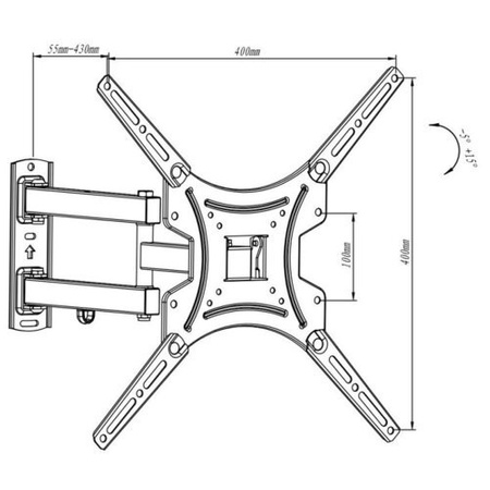 TV-Halterung Wandhalterung Fernseher LED/LCD 19-46" 25KG vertikale/horizontale CV-27