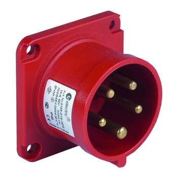 CEE Einbaustecker gerade 5P 16A 400V IP44 70x70 3105-319-1670