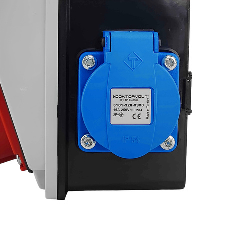 Wandverteiler XS 32A 2x230V IP44 Stromverteiler Komplett Verdrahtet Doktorvolt DV-5091-F