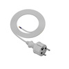 Anschlusskabel 1,5m IP44 mit geradem Stecker 250V 16A 3x1 mm² H05VV-F PP-40H Weiß W-98369