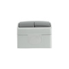 Wandschalter Doppelschalter Lichtschalter Ausschalter IP44 grau/anthrazit 152-08 DV 152-08-DRV