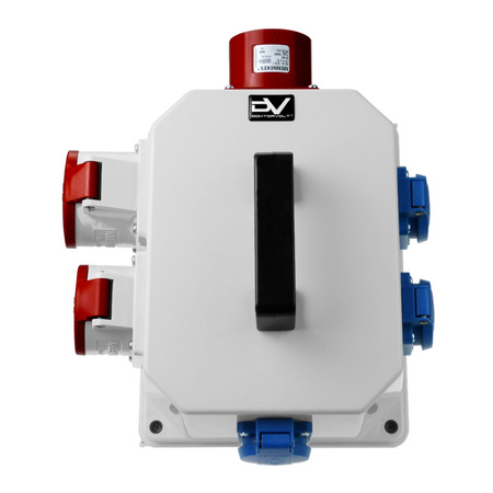 Stromverteiler BAU 1x32A 1x16A 3x230V franz/belg System mit 16A Anbaustecker Doktorvolt DV-2558-F