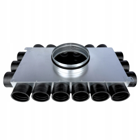 Lüftungsverteiler Verteilerkasten 18x75 Ø200 Wohnraumlüftung Luftverteiler E-KRR-18x75/200-OC