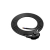 Anschlusskabel 1,8m mit Winkelstecker Uni-Schuko 250V 16A 3x1,5 mm² OMY PP-50 Schwarz W-98206