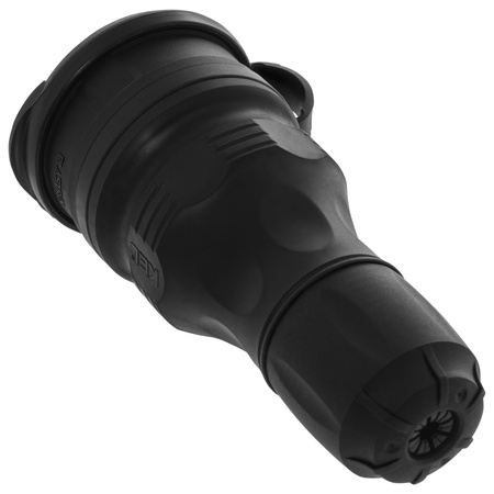 Tragbare zerlegbar Steckdose 230V Schuko IP44 mit Klappe Schwarz W-01150