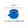 IBC Adaper S60x6 mit 2" IG für Auslaufhahn Kappe für Regenwassertank Bradas IBCS60F-F200
