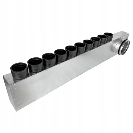 Lüftungsverteiler Verteilerkasten 10x75 Ø160 Wohnraumlüftung Luftverteiler E-KRRR-10x75/160-OC