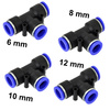 Schlauchverbinder PU/PE Druckluftverbinder Typ T 6 8 10 12 mm G03043