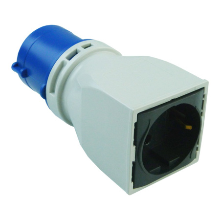 CEE Camping Adapter 16A 3 pol auf 230V Schuko Adapterstecker Caravan M-L 6.8216.D