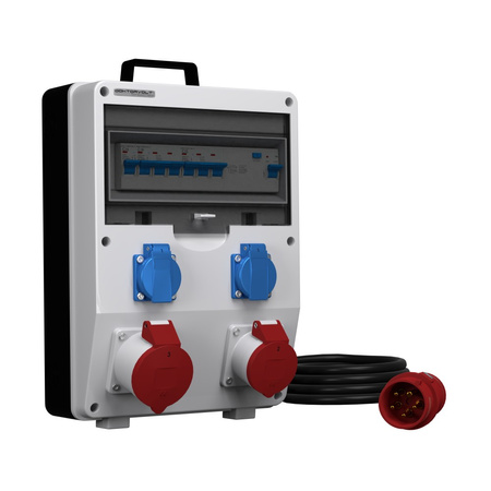 Stromverteiler ECO-S/FI 1x32A 1x16A 2x230V SKH 5x4mm2 Doktorvolt DV-9757-D