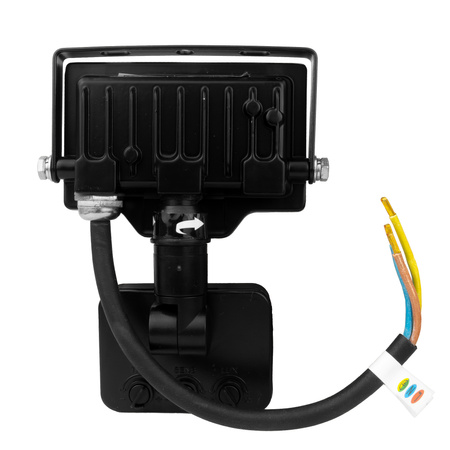 LED Außenstrahler mit Bewegungsmelder 10W GTV Flutlicht schwarz IP65 Außenwandstrahler 1000lm GT-GCR10W-64