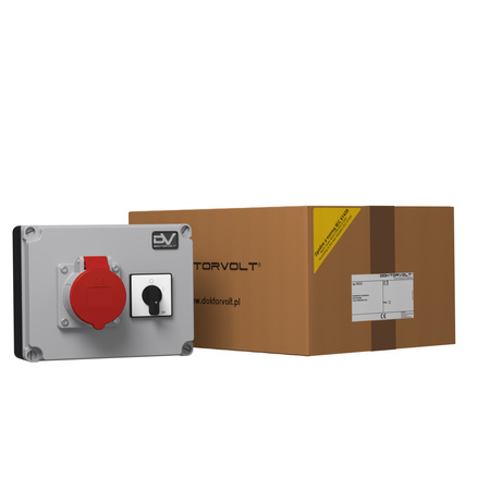 Wanddose WDD 1x16A Nockenschalter 16A 0-1 Stromverteiler Doktorvolt® DV-2985-D