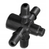 4-Wege Emitter Tropfer Adapter 4mm für 3x5mm Microschlauch Bradas DSK-5135L4