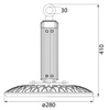 Industrielampe High Bay LED 200W 4000K 30000lm IP65 Feuchtraum 0179