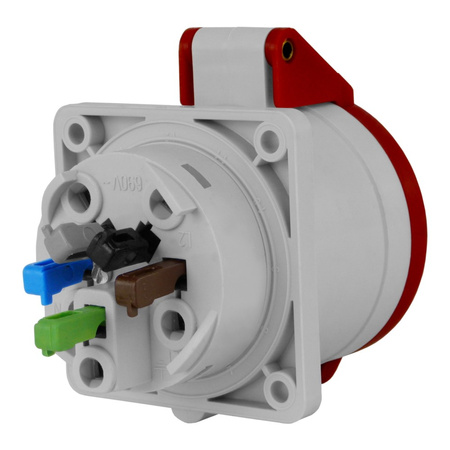 Anbausteckdose 32A/5P 230/400V rot CE Bals OEM-132002