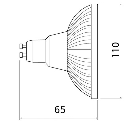 GTV LED Leuchtmittel 12W GU10 120° ES111 schwarz Lampe Glühbirne 8133