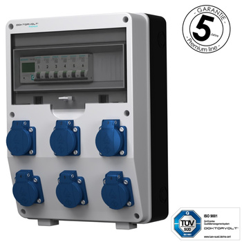 Stromverteiler pTD-S 6x230V 1P Stromzähler SIEMENS und MENNEKES Doktorvolt DV-4814-D