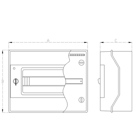 Feuchtraumvert​eiler Verteilerkasten Kleinverteiler 1000V RH-6 AP IP65 6 Module Aufputz Sicherungskasten VDE 36.6 E-P 4002