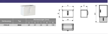 Sockel für Kabelverteilerschranke KKH 68 für Gehäuse HYDRA 68x Doktorvolt DV-1561-KKH 68