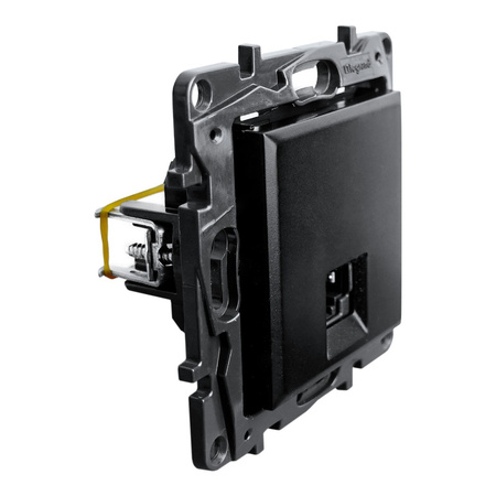 Computersteckdose RJ45 CAT6A STP schwarz Niloe Step 863569