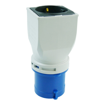 CEE Camping Adapter 16A 3 pol auf 230V Schuko Adapterstecker Caravan M-L 6.8216.D