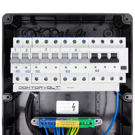 Gesicherter Baustromverteiler TD-S/FI 2x16A 4x230V Steckdosen Mennekes Doktorvolt® DV-6862-F
