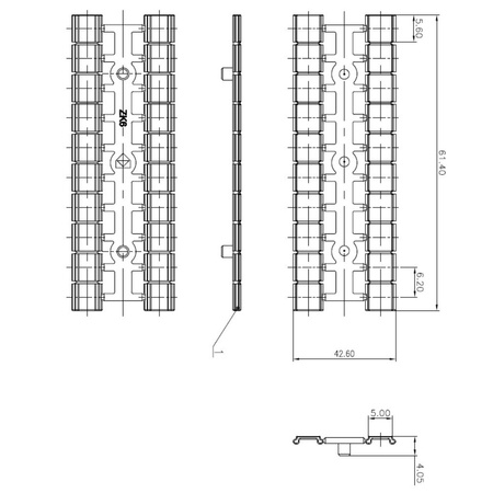 10Stk. ZK6 Klemmenblock Markierung für DSKK4 Etagenklemmen Unbeschriftet ZK6-20P-19-00AH