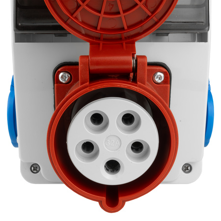 Wandverteiler XS-S 32A 2x230V IP44 Stromverteiler Komplett Verdrahtet Doktorvolt DV-5077-F