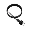 Anschlusskabel 3m IP44 mit geradem Stecker 250V 16A 2x1,5 mm² H07RN-F PP-40H Schwarz W-97198