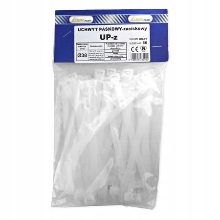50STK. Kabelbinder Kabelhalter Einzelschelle UP-z Ø38 weiß E-P 12.38