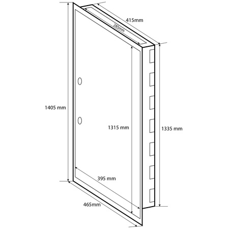 Doktorvolt Verteilerkasten Unterputz Sicherungskasten aus Metall 144 Module 8-reihig IP30 MP144/8/18
