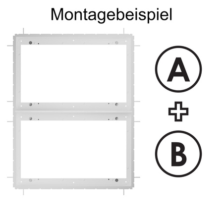 Modulare Montage Rahmen für Unterverteiler QZERO M-L 990.RS.18.2