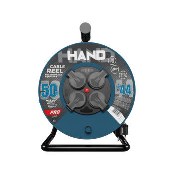 Kabeltrommel HAND PRO 50m 4x Steckdosen 230V IP44 H05RN-F 3x1,5 mm² W-96307