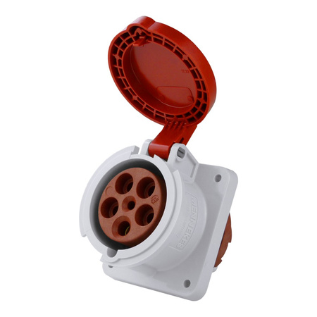 CEE Mennekes Einbausteckdose 63A 5p 400V IP44 Anbausteckdose Typ 1252A MEN1252A