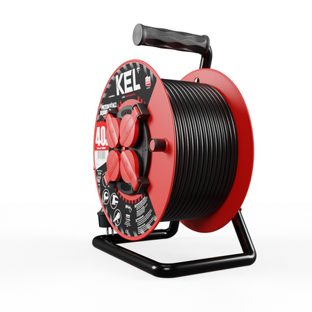 Kabeltrommel 40m 4× 230 V Schuko 3×1,5 H05RR-F Professional Line W-97905