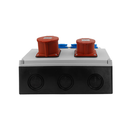 Baustromverteiler 16A 32A CEE 4x230V typ E Stromverteiler mit 26 Module Revisionsfenster Doktorvolt DV-5312-F