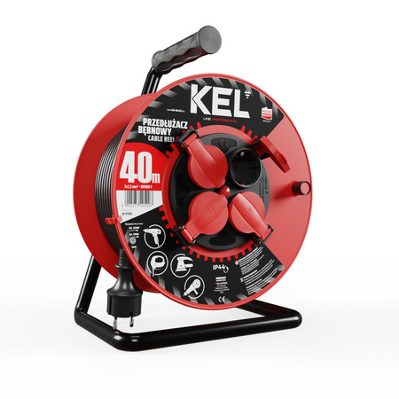 Kabeltrommel 40m 4× 230 V Schuko 3×1,5 H05RR-F Professional Line W-97905