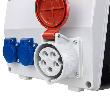 Gesicherter Baustromverteiler TD-S 32A 2x230V Steckdosen Mennekes Doktorvolt® DV-6954-F
