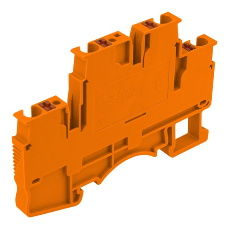 Reihenklemme 2.5mm2 4 Leiter Doppelstockklemme Etagenklemme Orange DSKK2.5-01P-15-00A(H
