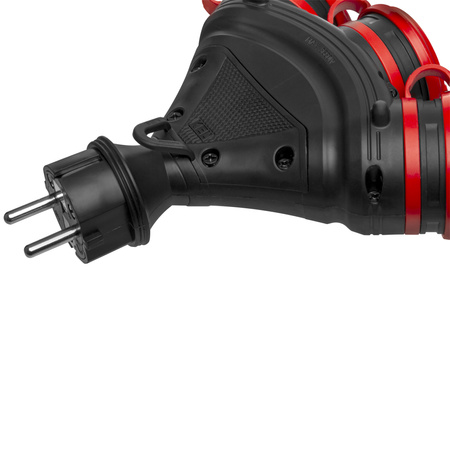 Tragbarer Verteiler Schwarz-Rot R-X3/44S IP44 3×2P+E 16A 250V Schuko W-01160