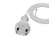 Anschlusskabel 1,5m mit geradem Stecker TYP E 230V 16A 2×1 mm² H05VV-F PP-21 Weiß W-98335