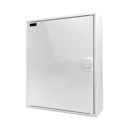 Sicherungskasten Aufputz Verteilerkasten 2-reihig 24 Module 8xMCB 1xRCCB VDE Saltek Überspannungsschutz verdrahtet Verteilerschrank mit Sicherungen 370x305x96,5mm Hager Hohlwand Verteiler Abzweigklemmen Doktorvolt  DV-6302-NT