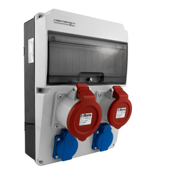 Baustromverteiler JUN 32A/16A/2x230V Bals-Steckdosen DOKTORVOLT® DV-6832-F