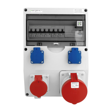 Stromverteiler TD-S/FI 1x63A 1x16A 2x230V Baustromverteiler Doktorvolt DV-2268-D