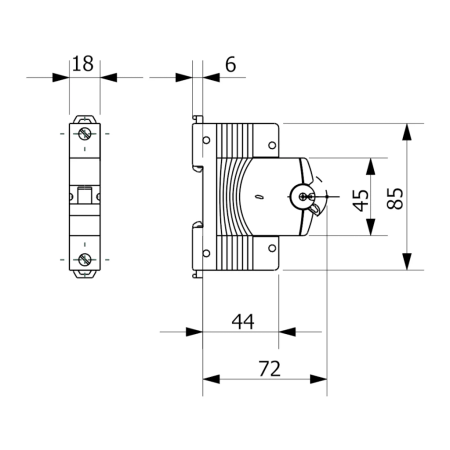 Leitungsschutzschalter MT 100 1P 10A Typ B 230V 400V 15kA LS-Schalter für Verteilungen IEC EN 60898-1