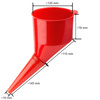 Flaschentrichter mit Sieb Trichter Einfülltrichter Fülltrichter RED Bradas ES10RD