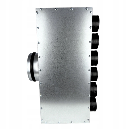 Lüftungsverteiler Verteilerkasten 6x75 Ø160 Wohnraumlüftung Luftverteiler E-KRT-6x75/160-OC