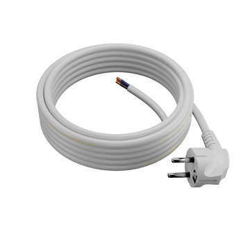 Anschlusskabel 10m mit Winkelstecker Uni-Schuko 250V 16A 3x1,5 mm² OMY PP-50 Weiß W-98426