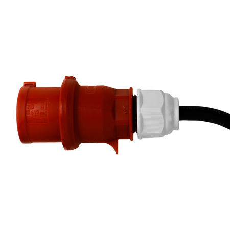 Baustromverteiler 2x16A 32A CEE 4x230V Mobilverteiler mit Griff und Kabel mit 32A CEE-Stecker Stromverteiler Doktorvolt DV-1437-F